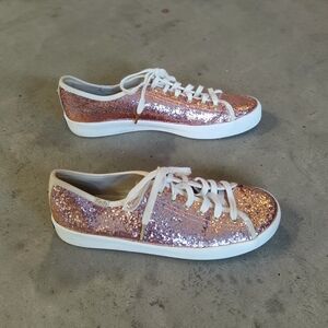 Keds by Kate Spade  Women's Sparkling Sneakers - Rose Gold